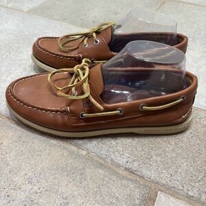 Sperry Top-Slider Authentic Original 2-Eye Leather Boat Shoe Men’s 7.5 Brown